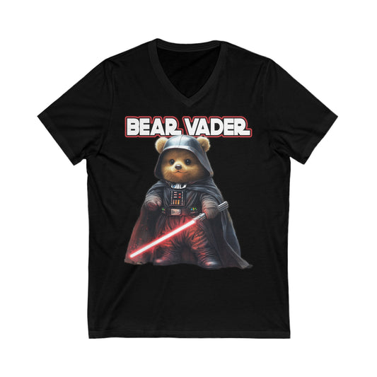 Bear Vader - Unisex Jersey Short Sleeve V-Neck Tee