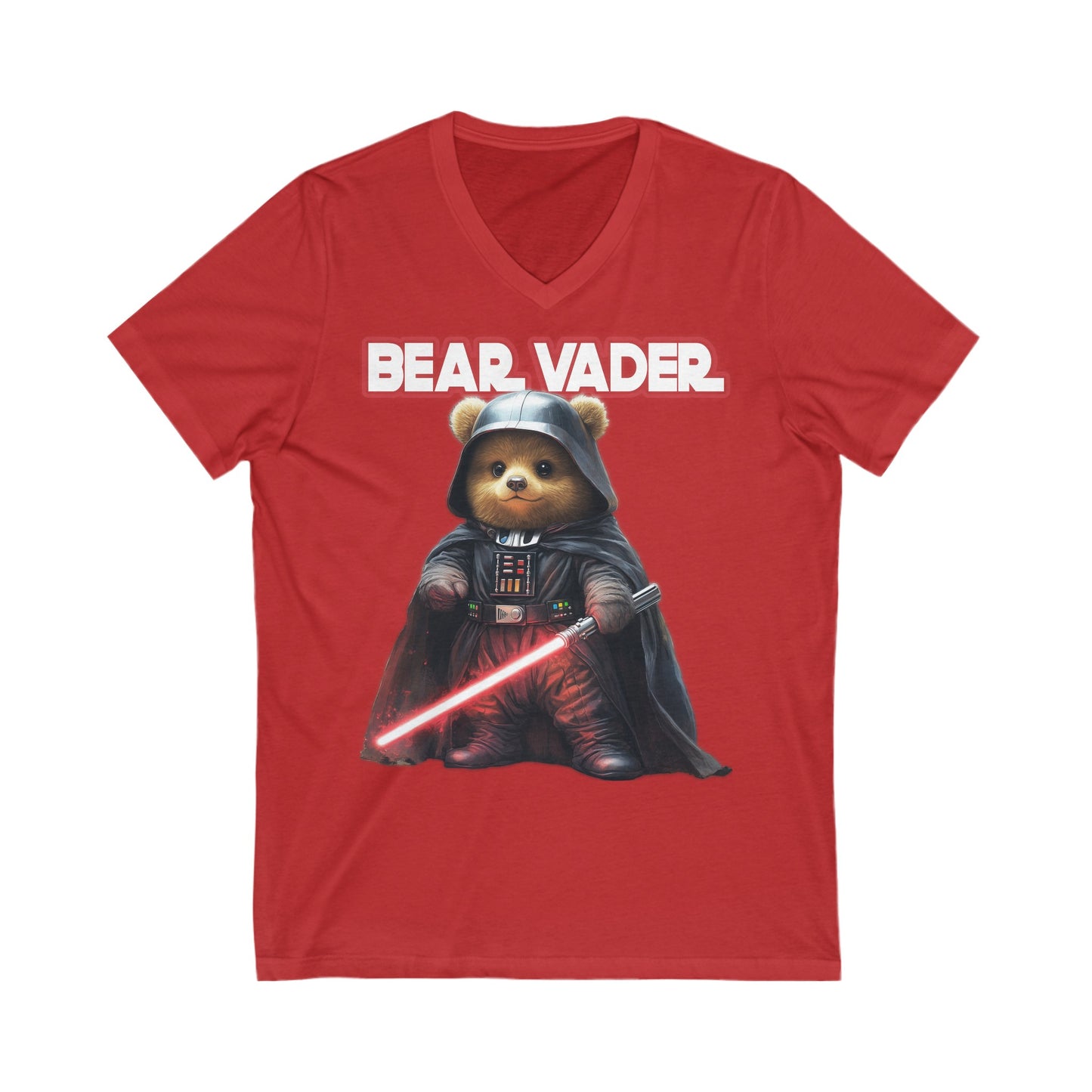 Bear Vader - Unisex Jersey Short Sleeve V-Neck Tee