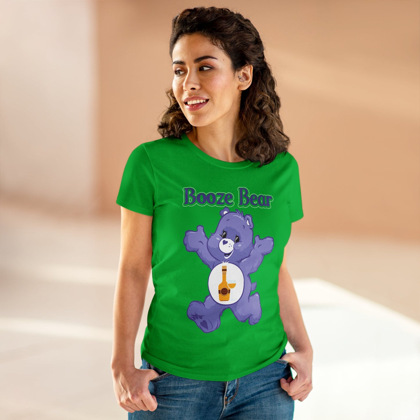 Booze Bear - Women's Midweight Cotton Tee