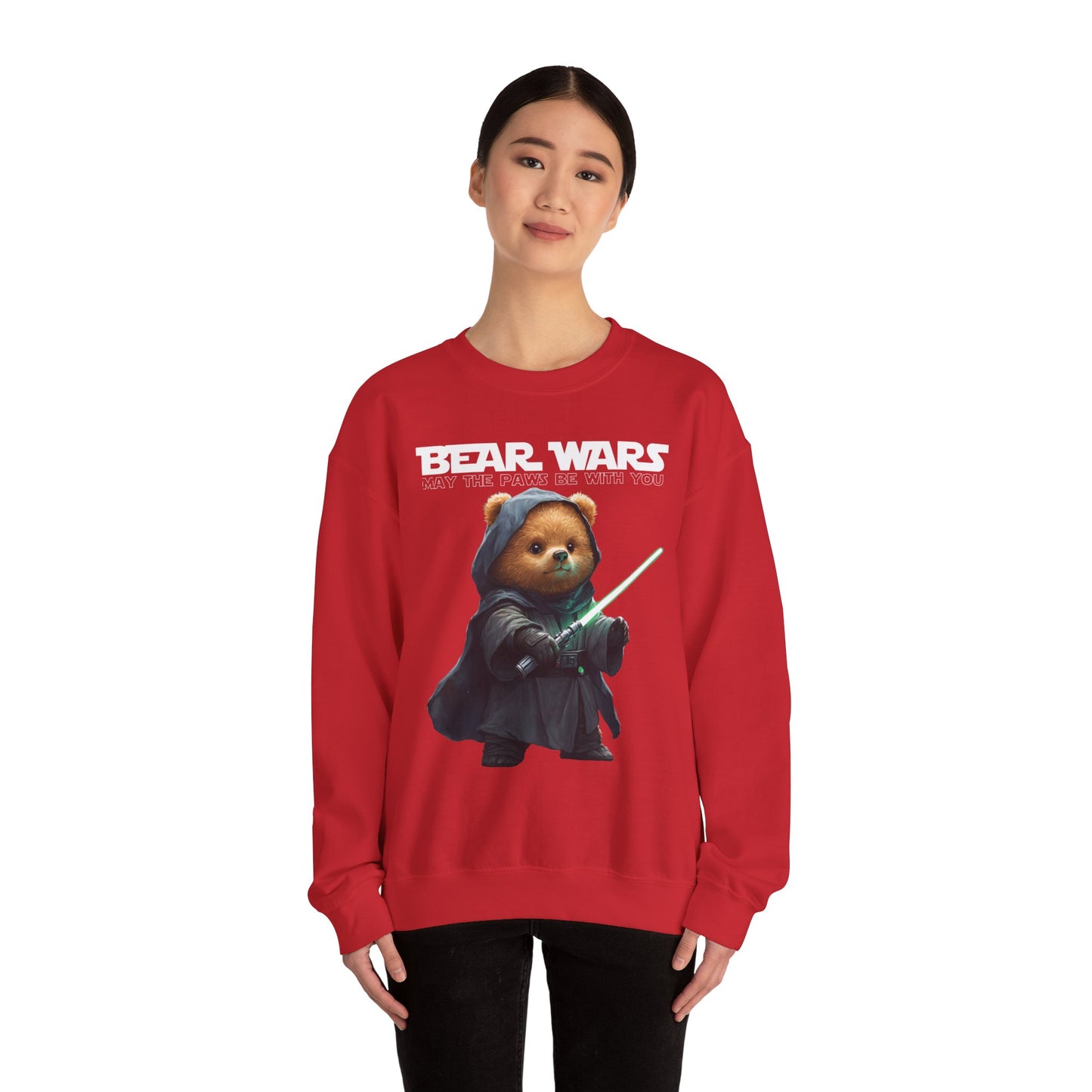 Bear Wars May The Paws Be With You - Unisex Heavy Blend™ Crewneck Sweatshirt