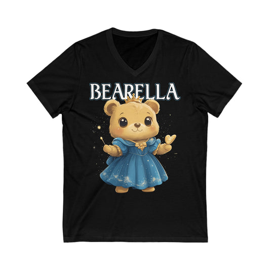 Bearella - Unisex Jersey Short Sleeve V-Neck Tee