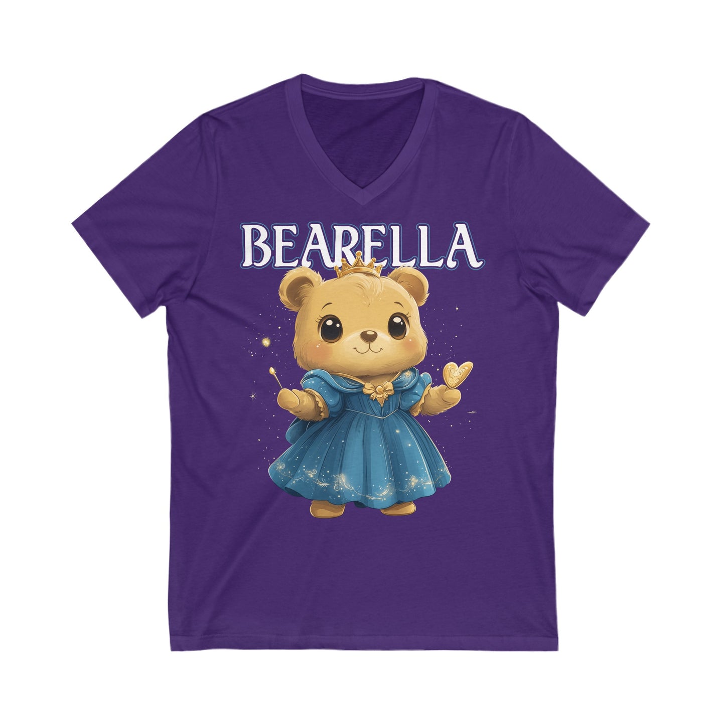 Bearella - Unisex Jersey Short Sleeve V-Neck Tee