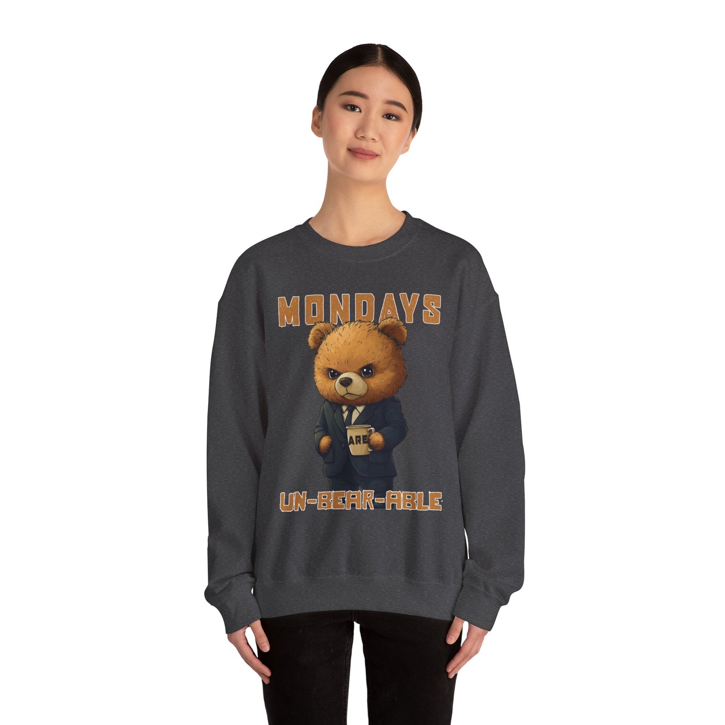 Mondays are Un-bear-able - Unisex Heavy Blend™ Crewneck Sweatshirt