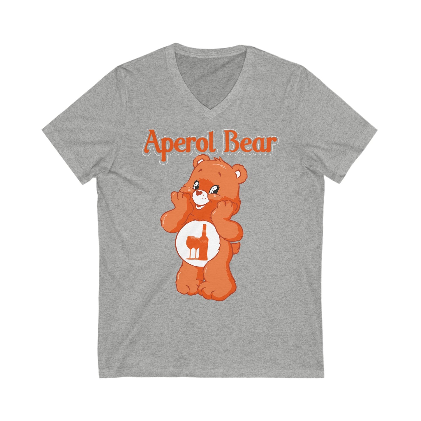 Aperol Bear - Unisex Jersey Short Sleeve V-Neck Tee