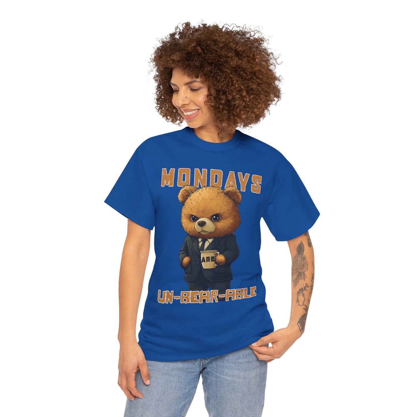 Mondays are Un-bear-able - Unisex Heavy Cotton Tee