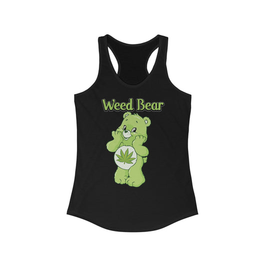 Weed Bear - Women's Ideal Racerback Tank