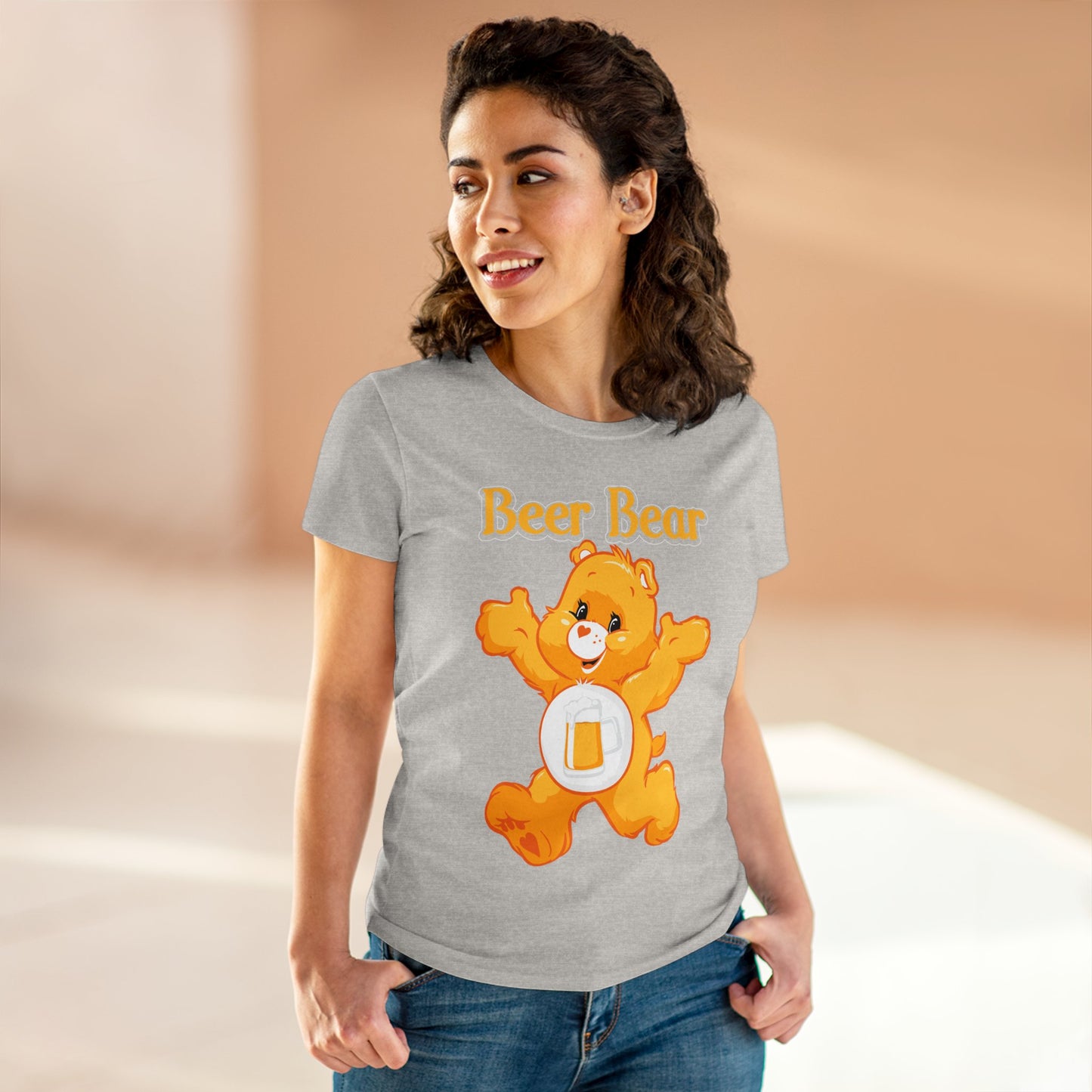 Beer Bear - Women's Midweight Cotton Tee