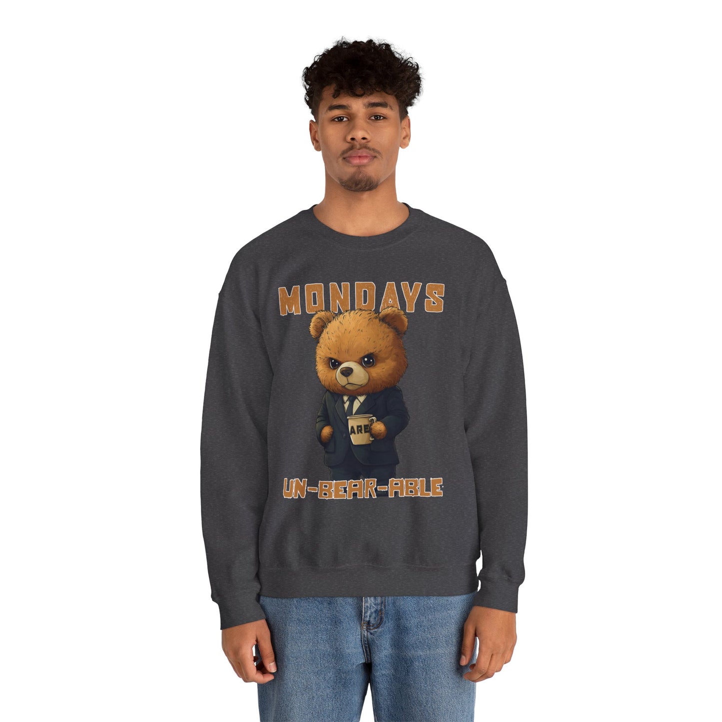 Mondays are Un-bear-able - Unisex Heavy Blend™ Crewneck Sweatshirt