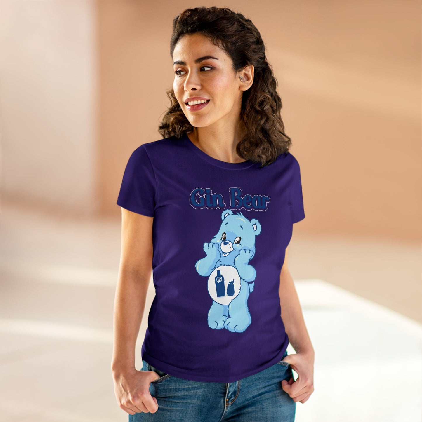 Gin Bear - Women's Midweight Cotton Tee