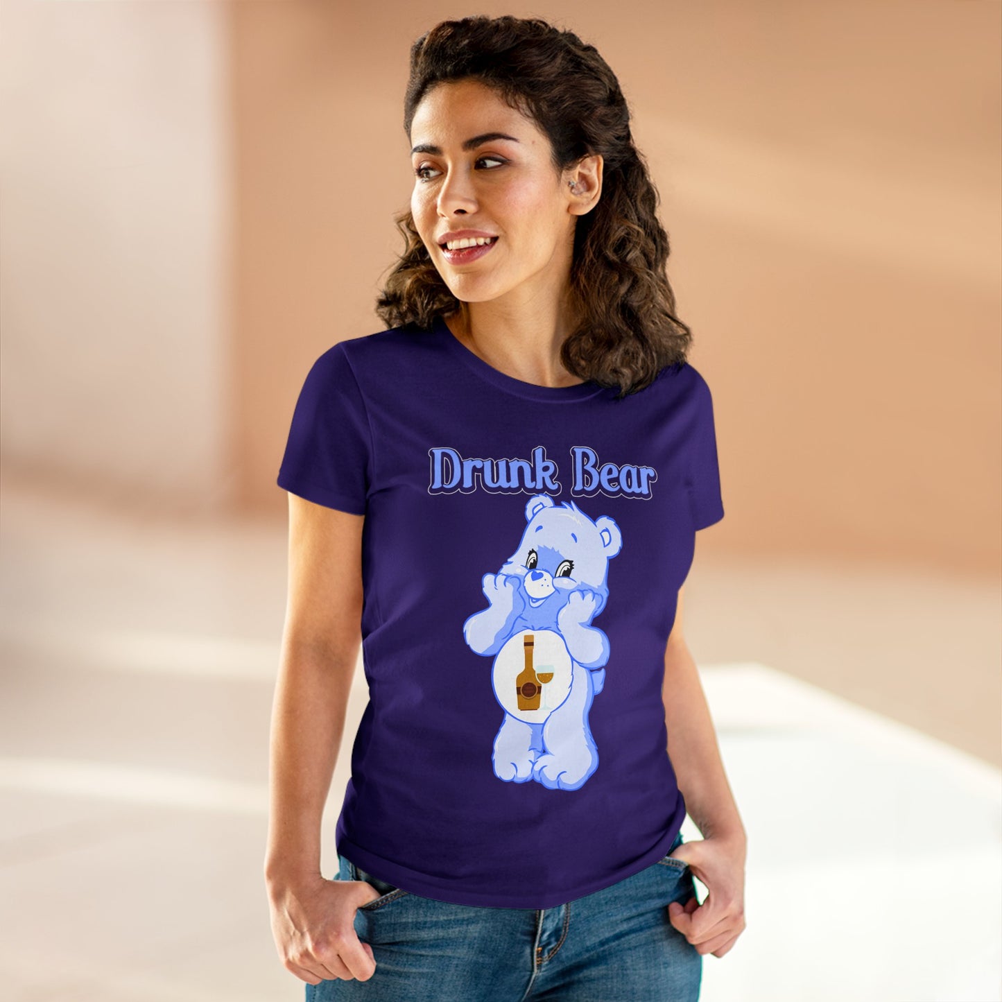 Drunk Bear - Women's Midweight Cotton Tee