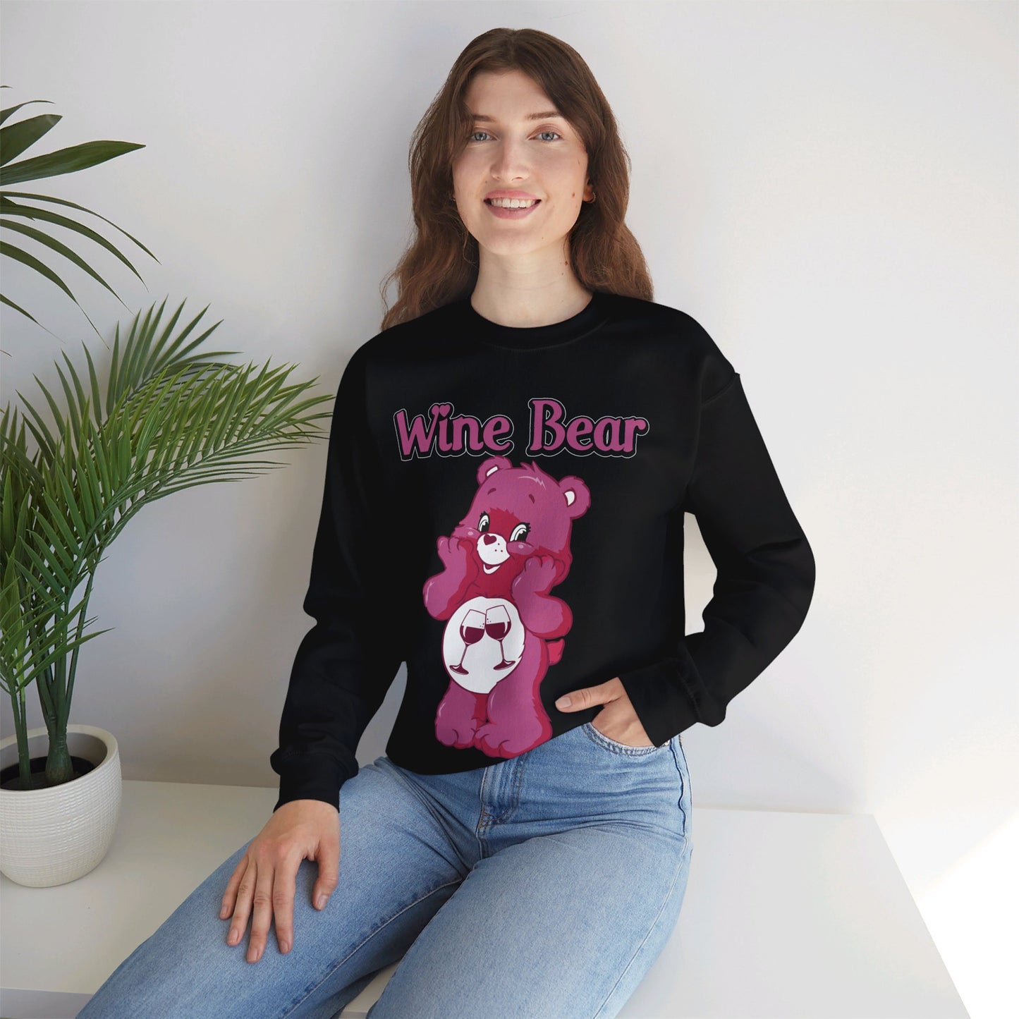 Wine Bear - Unisex Heavy Blend™ Crewneck Sweatshirt