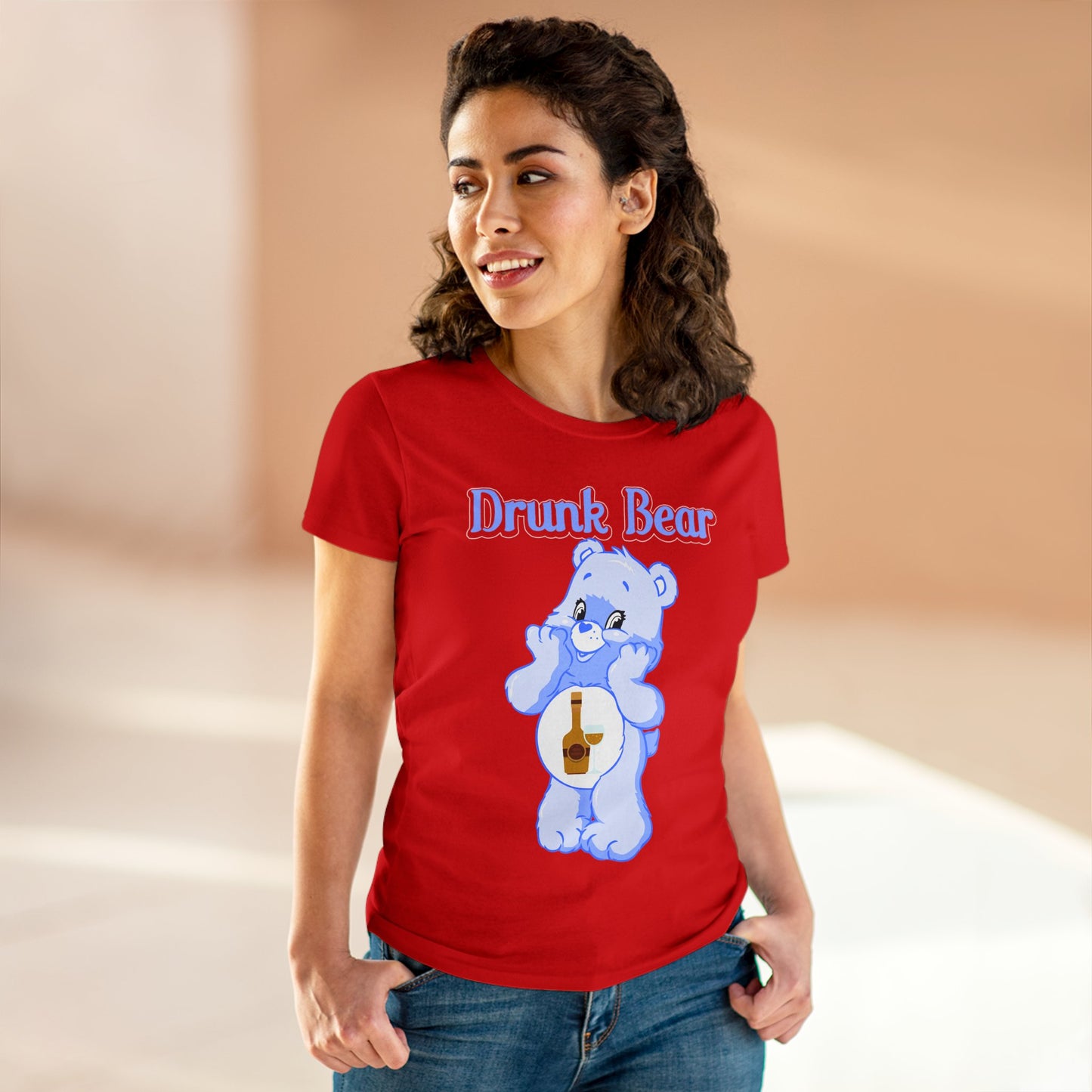 Drunk Bear - Women's Midweight Cotton Tee