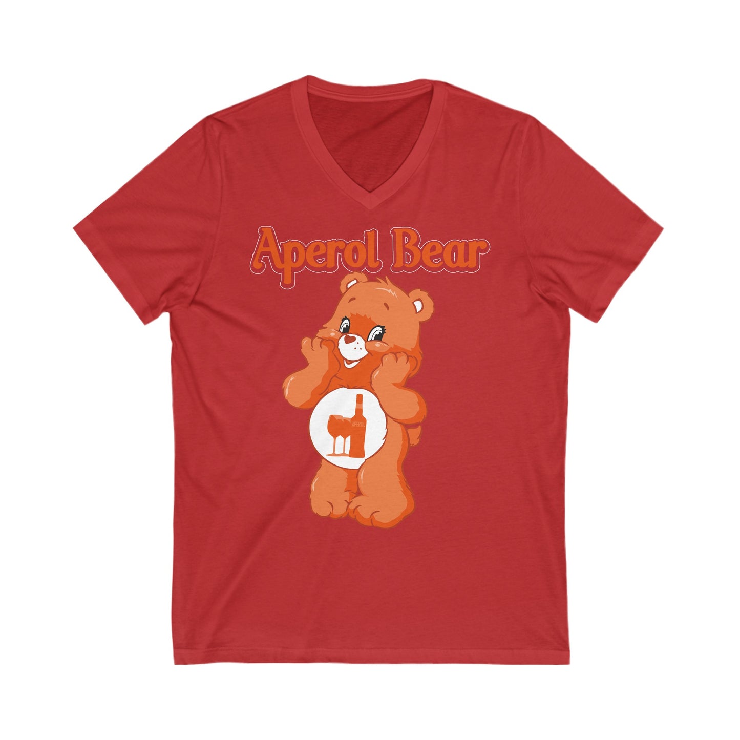 Aperol Bear - Unisex Jersey Short Sleeve V-Neck Tee