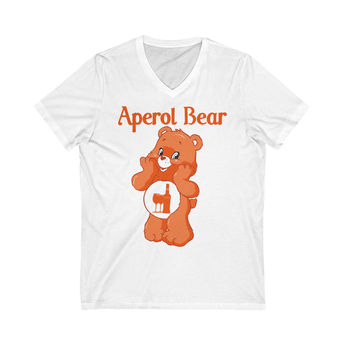 Aperol Bear - Unisex Jersey Short Sleeve V-Neck Tee