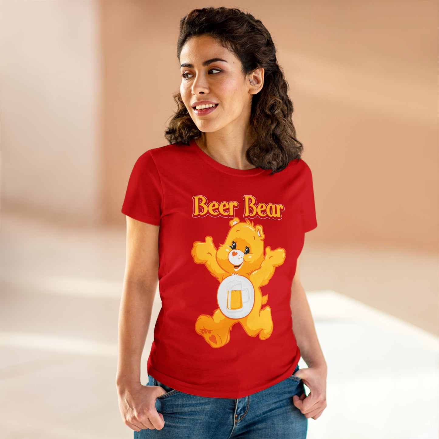 Beer Bear - Women's Midweight Cotton Tee