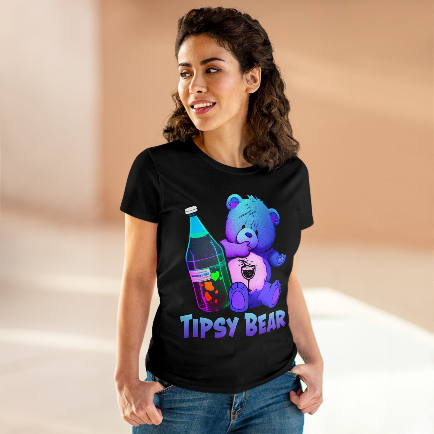 Tipsy Bear - Women's Midweight Cotton Tee