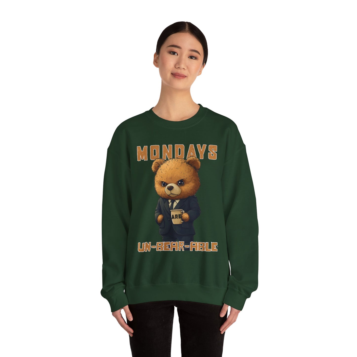 Mondays are Un-bear-able - Unisex Heavy Blend™ Crewneck Sweatshirt