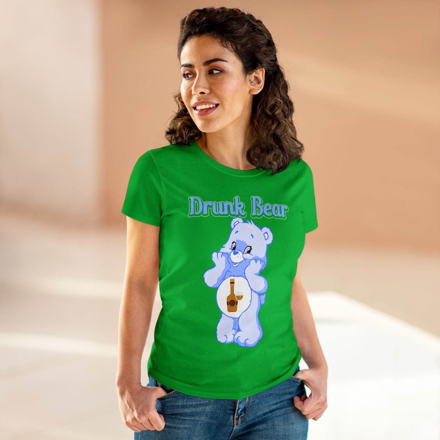 Drunk Bear - Women's Midweight Cotton Tee