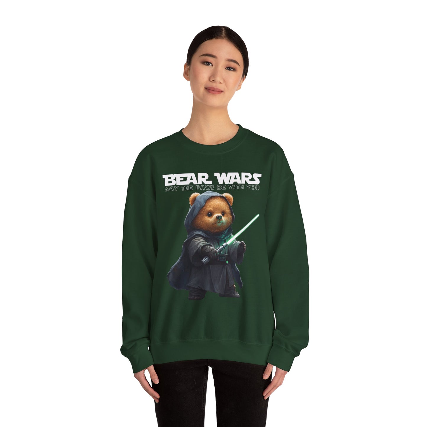 Bear Wars May The Paws Be With You - Unisex Heavy Blend™ Crewneck Sweatshirt