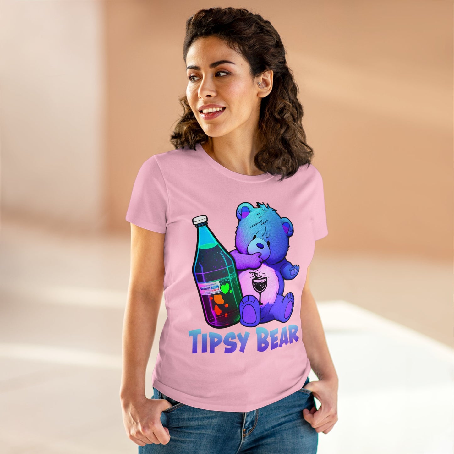 Tipsy Bear - Women's Midweight Cotton Tee