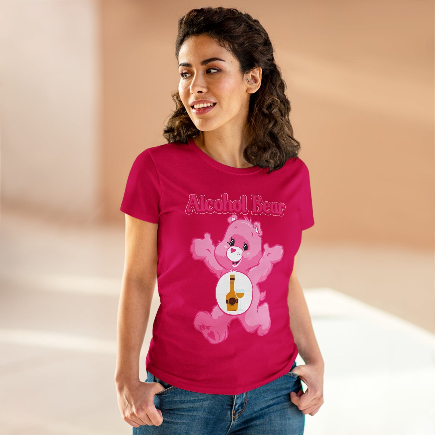 Alcohol Bear - Women's Midweight Cotton Tee