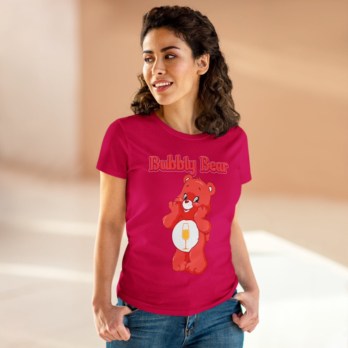 Bubbly Bear - Women's Midweight Cotton Tee