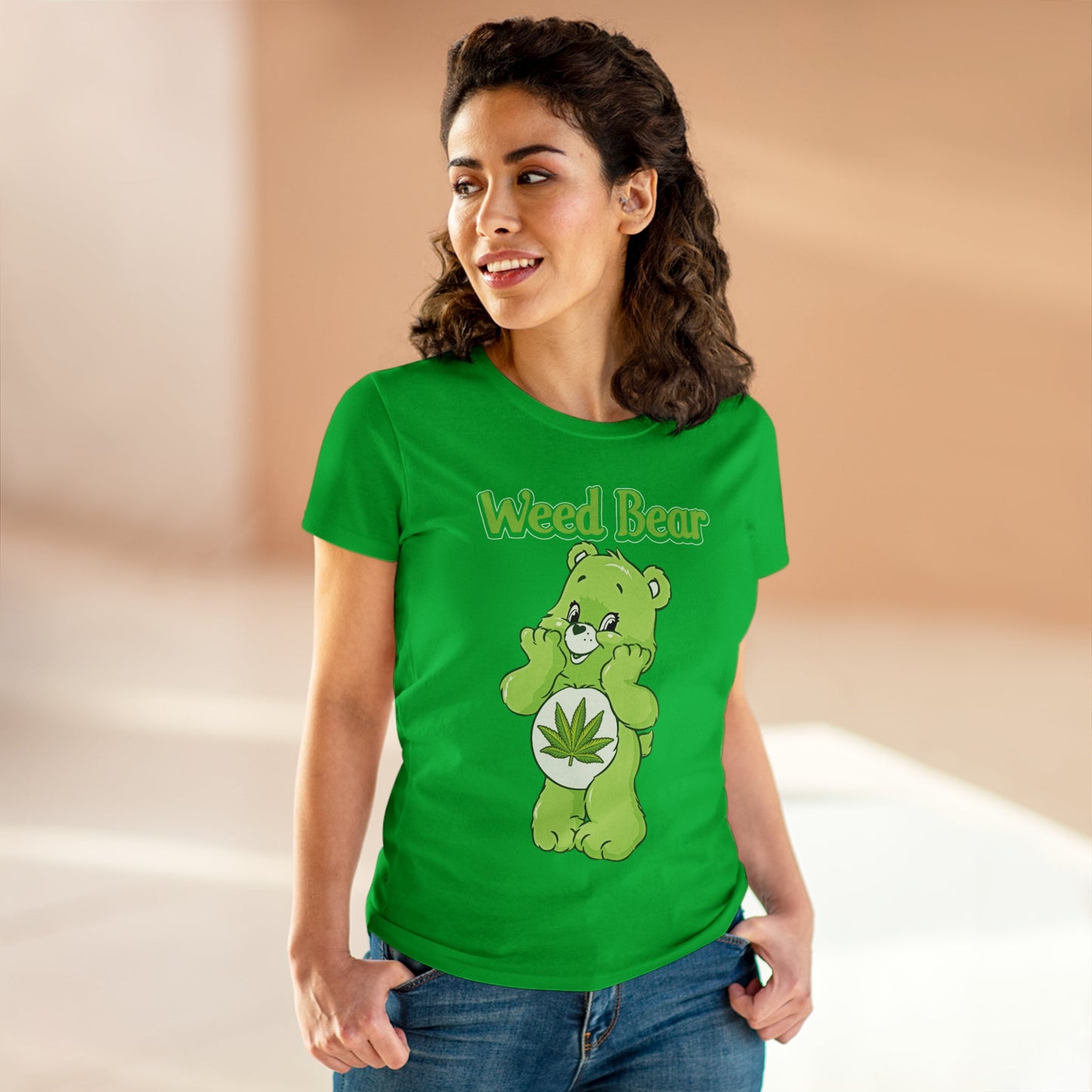 Weed Bear - Women's Midweight Cotton Tee