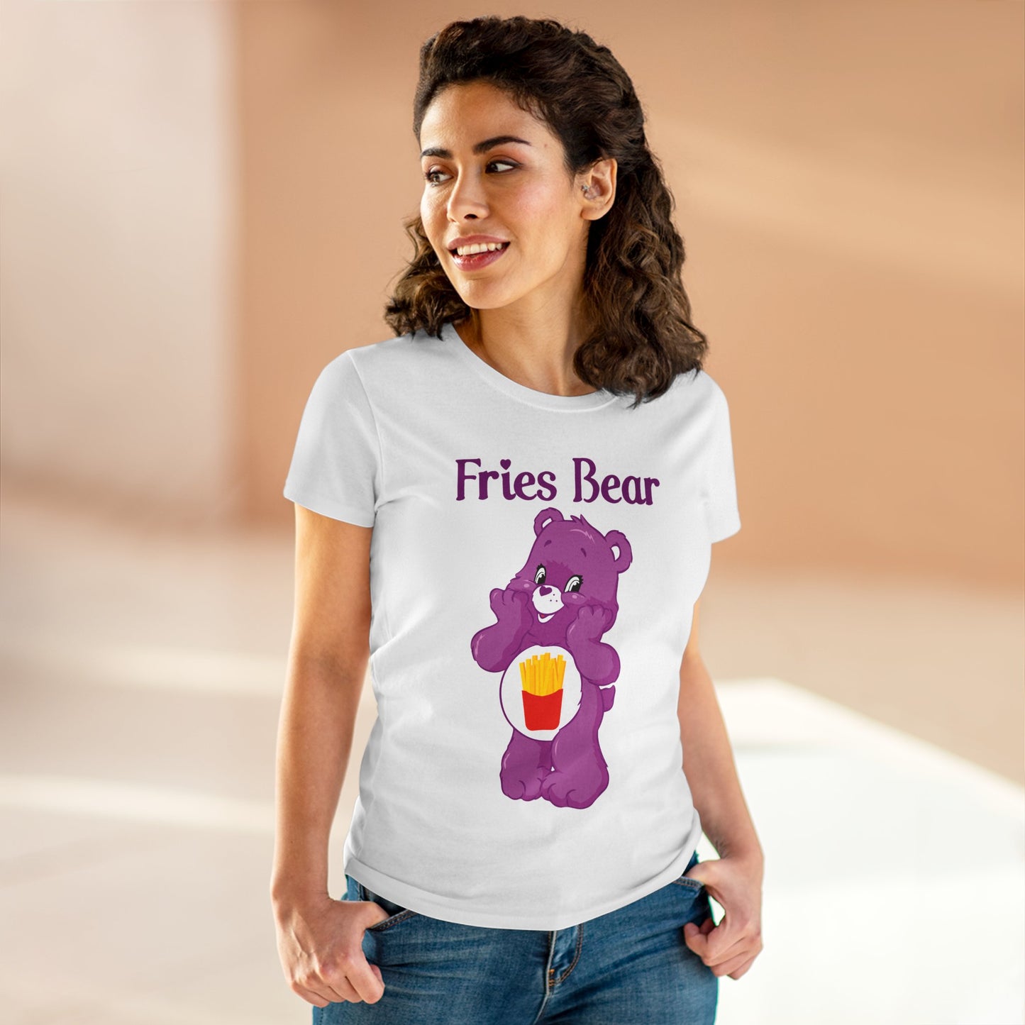 Fries Bear - Women's Midweight Cotton Tee