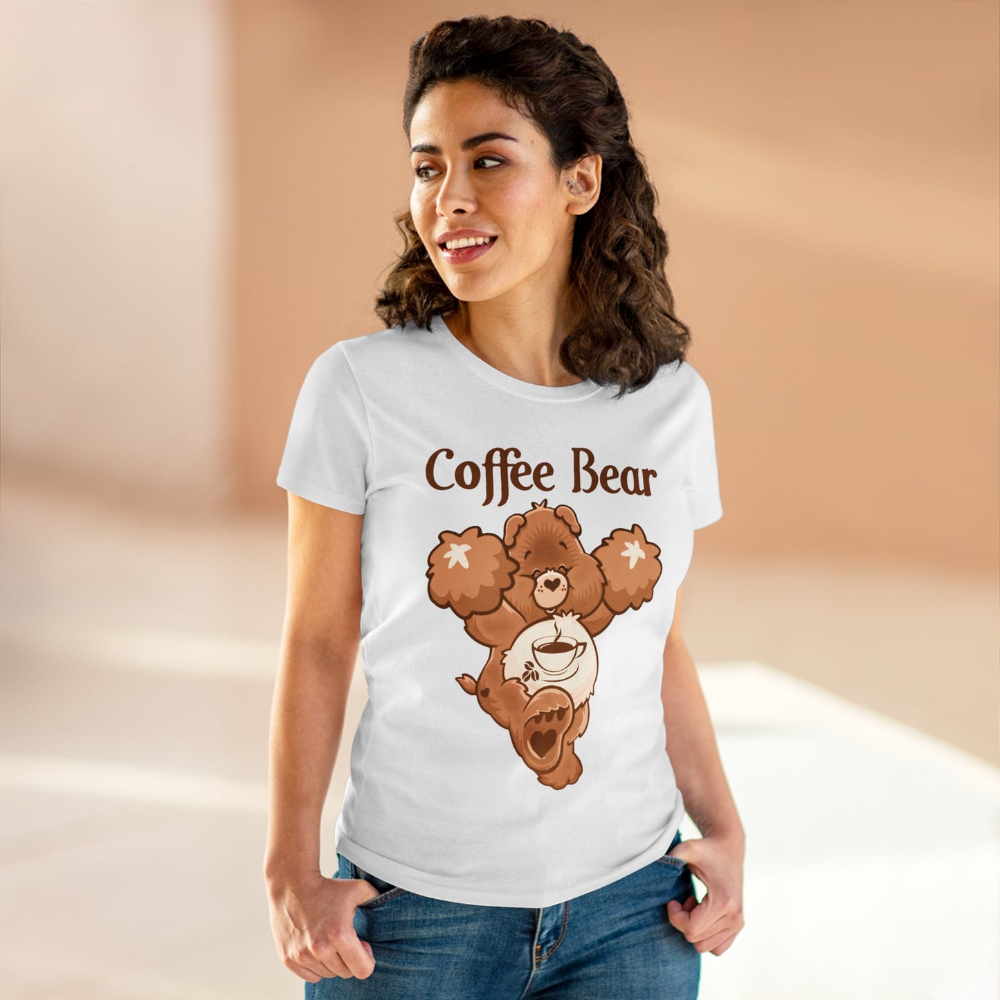 Coffee Bear - Women's Midweight Cotton Tee