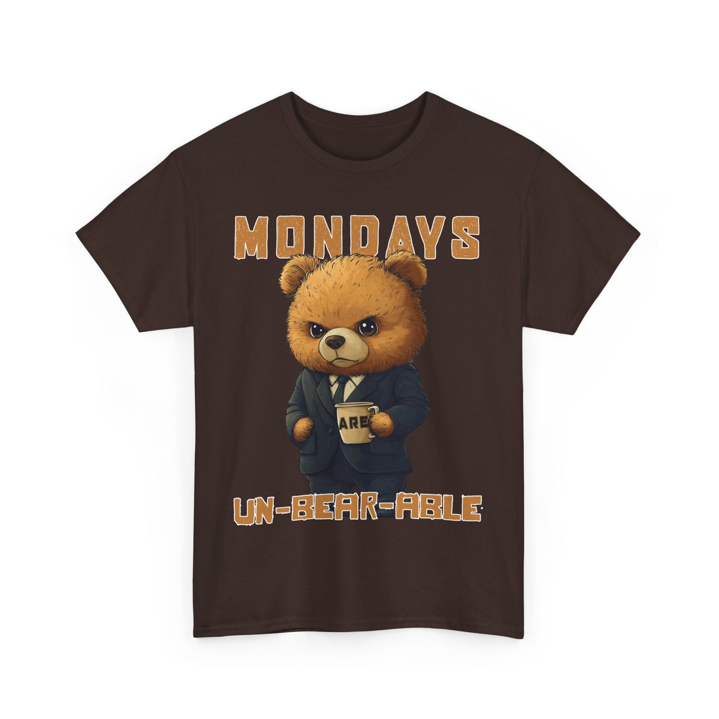 Mondays are Un-bear-able - Unisex Heavy Cotton Tee