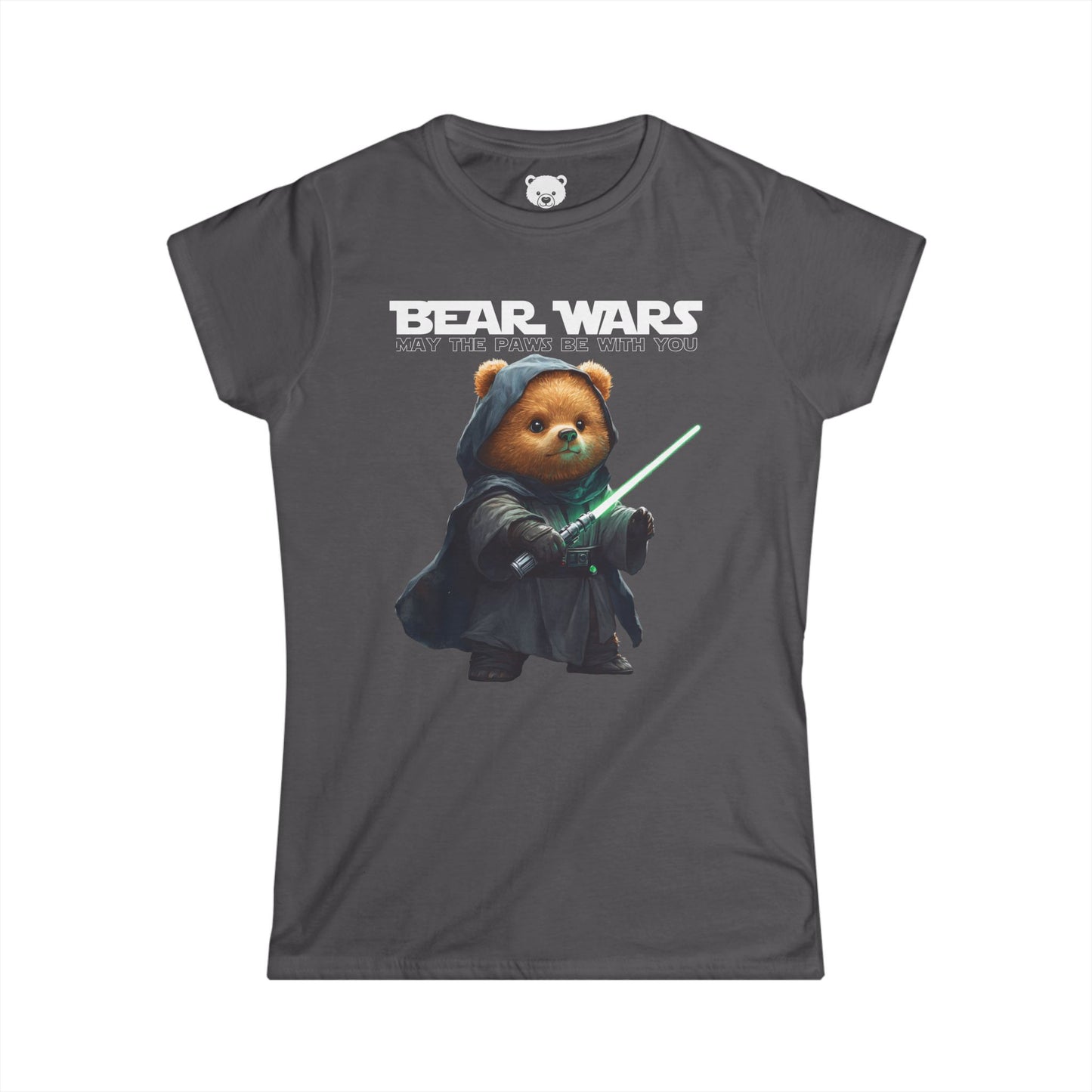 Bear Wars May The Paws Be With You - Women's Softstyle Tee