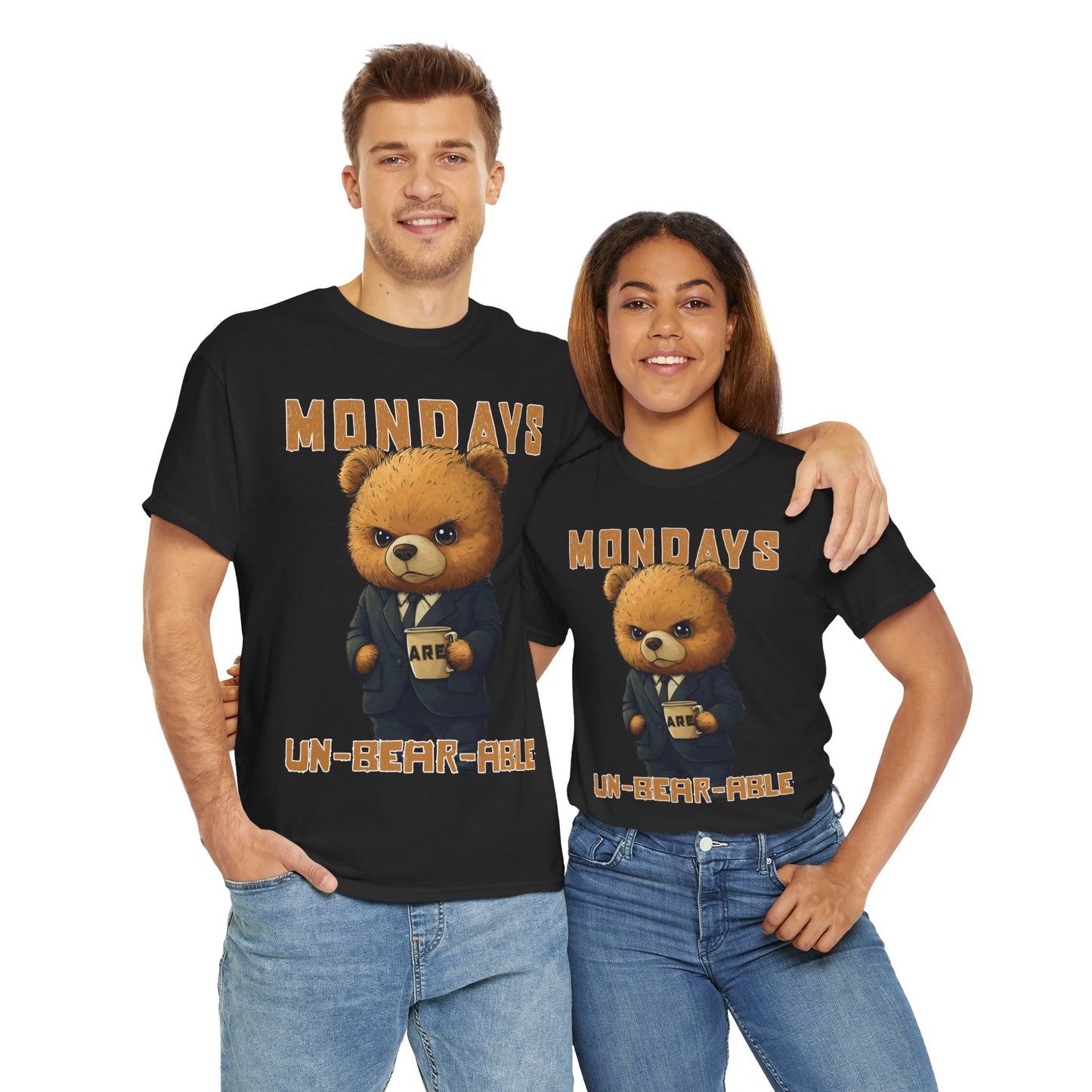 Mondays are Un-bear-able - Unisex Heavy Cotton Tee