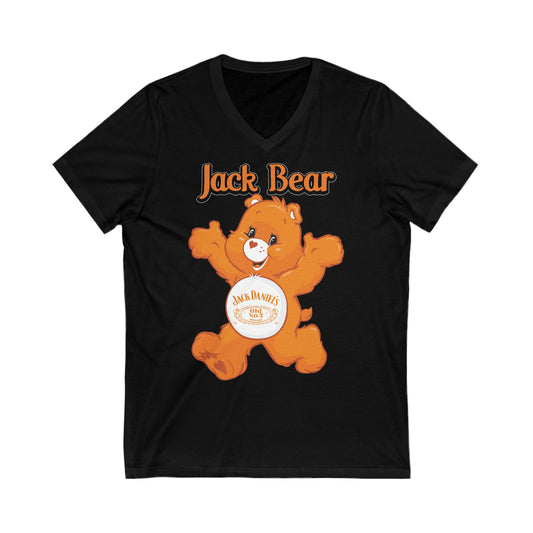 Jack Bear - Unisex Jersey Short Sleeve V-Neck Tee