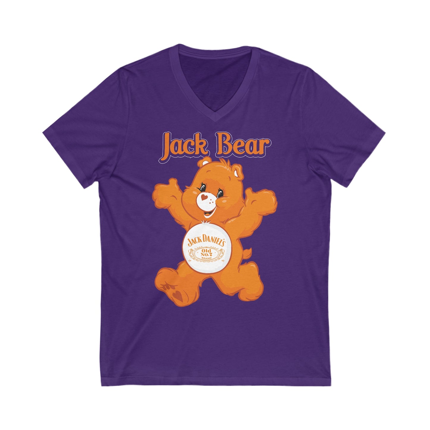 Jack Bear - Unisex Jersey Short Sleeve V-Neck Tee