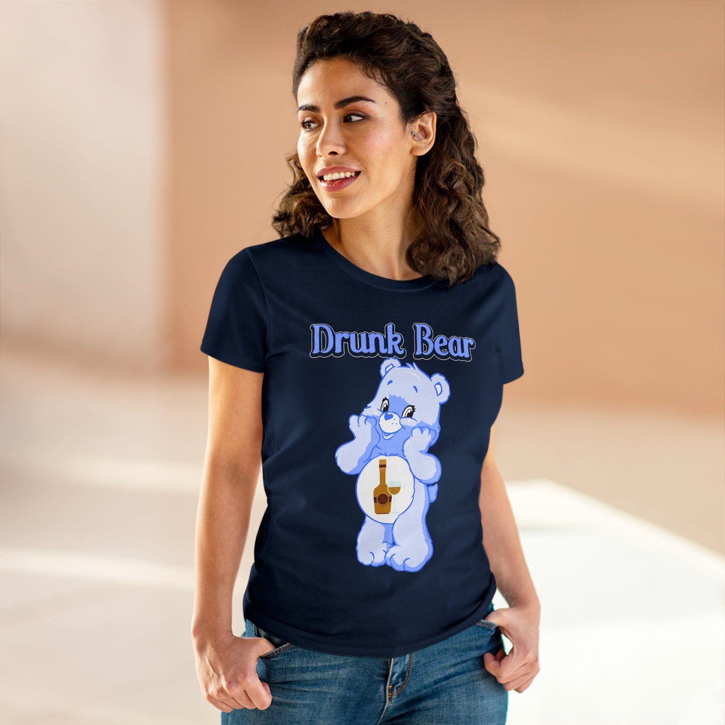 Drunk Bear - Women's Midweight Cotton Tee