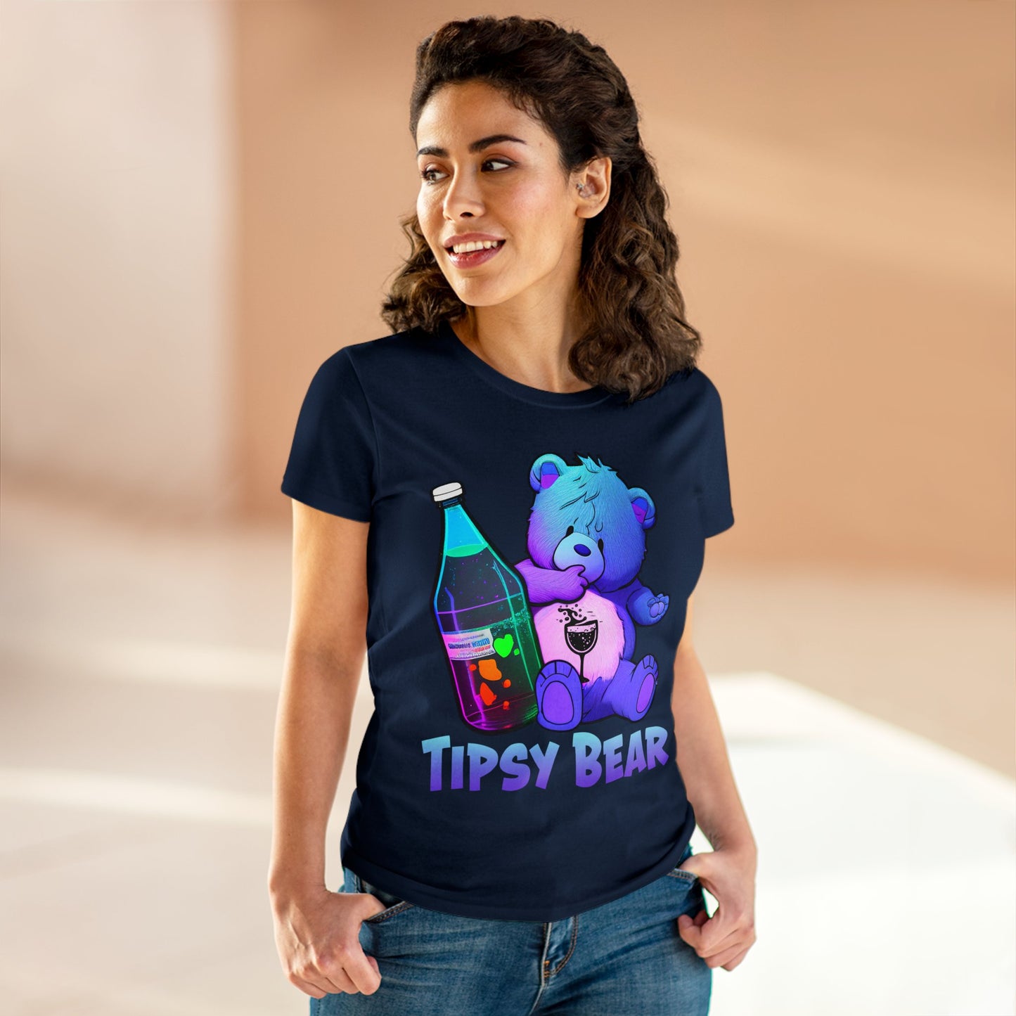 Tipsy Bear - Women's Midweight Cotton Tee