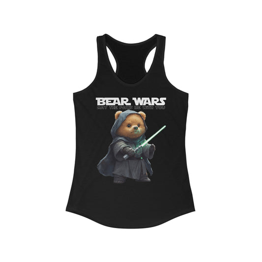 Bear Wars May The Paws Be With You - Women's Ideal Racerback Tank