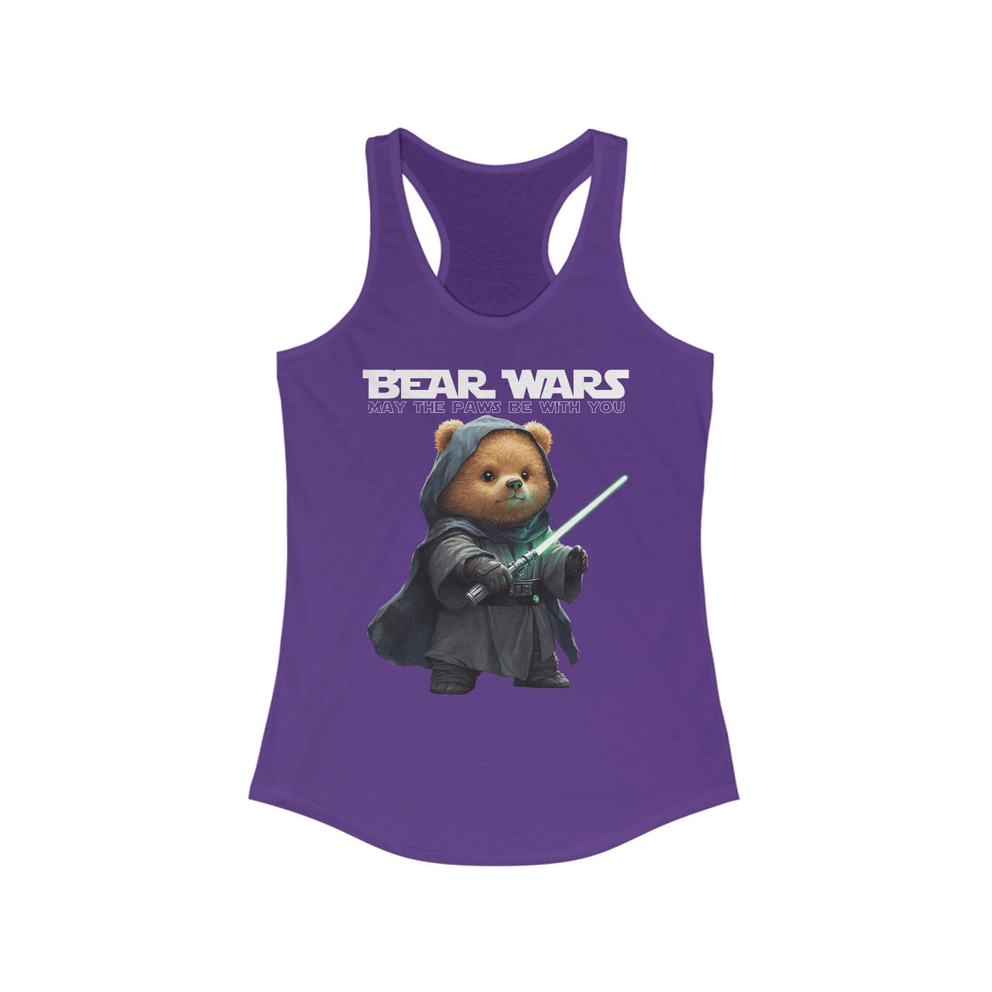 Bear Wars May The Paws Be With You - Women's Ideal Racerback Tank