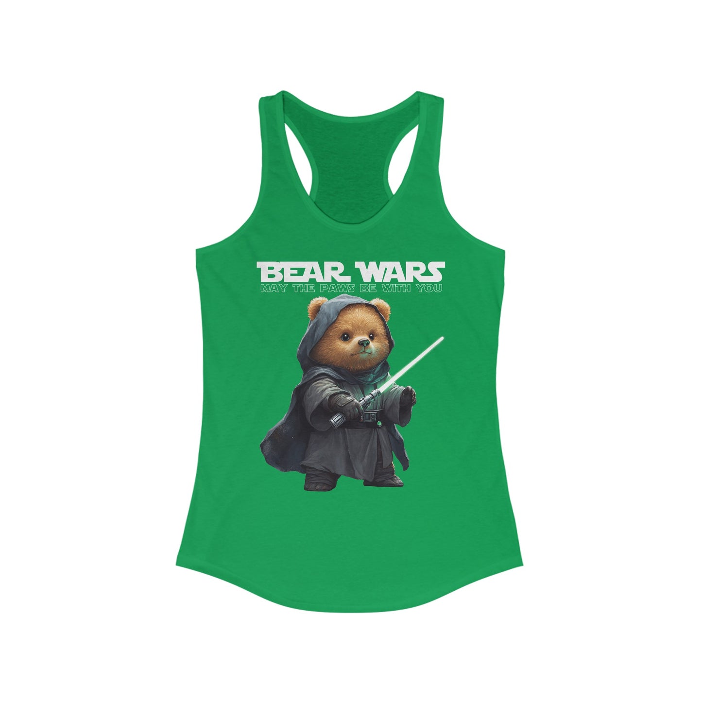 Bear Wars May The Paws Be With You - Women's Ideal Racerback Tank