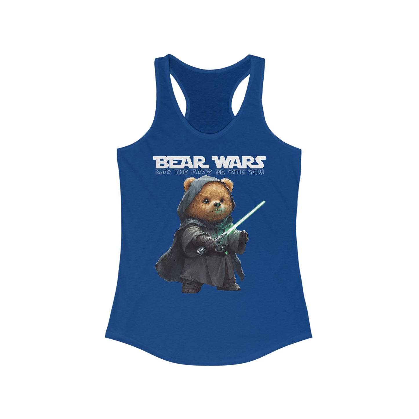 Bear Wars May The Paws Be With You - Women's Ideal Racerback Tank