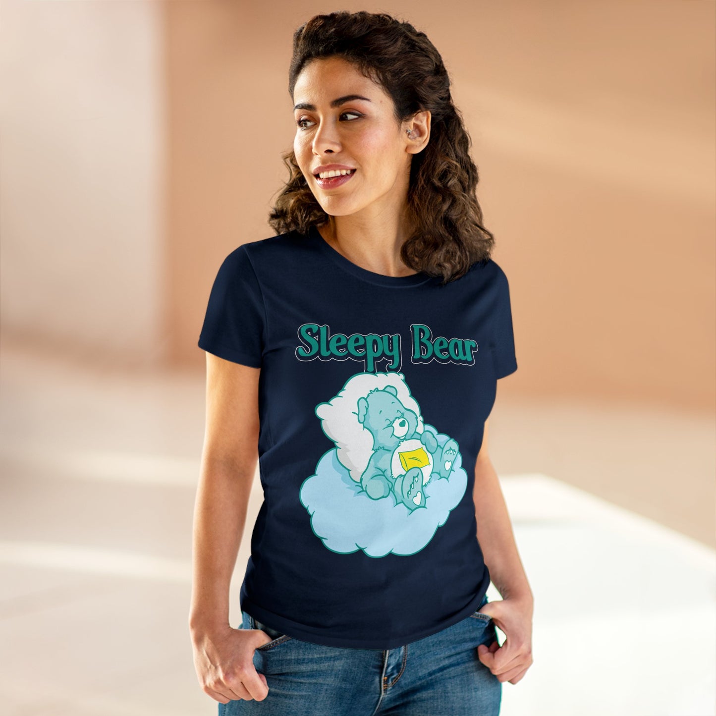 Sleepy Bear - Women's Midweight Cotton Tee