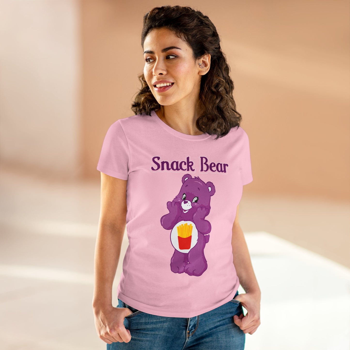 Snack Bear - Women's Midweight Cotton Tee