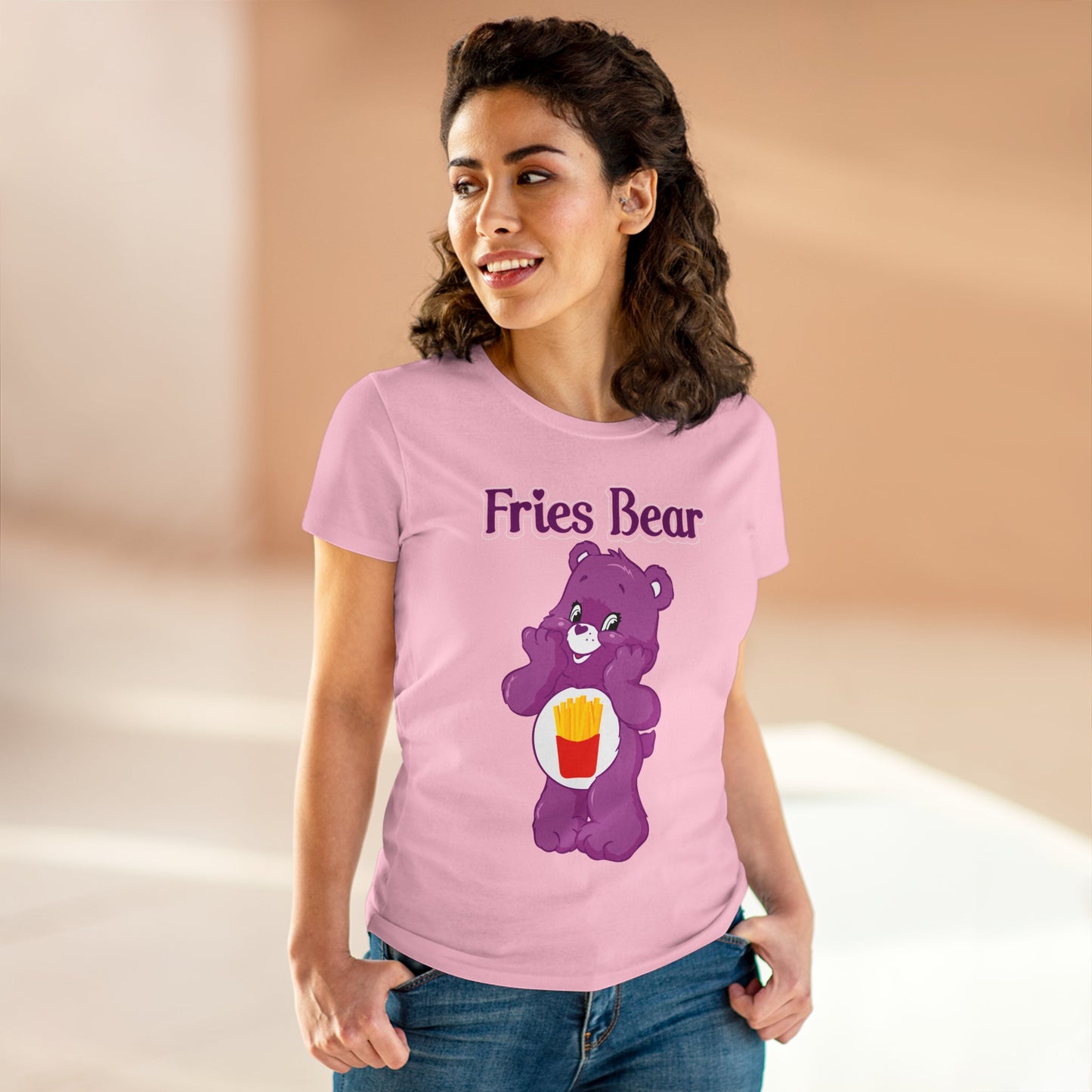 Fries Bear - Women's Midweight Cotton Tee