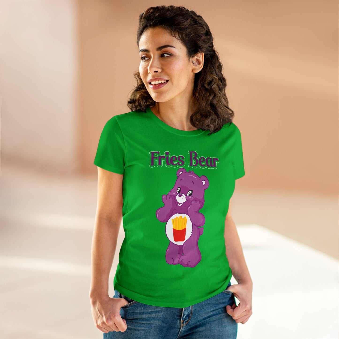 Fries Bear - Women's Midweight Cotton Tee