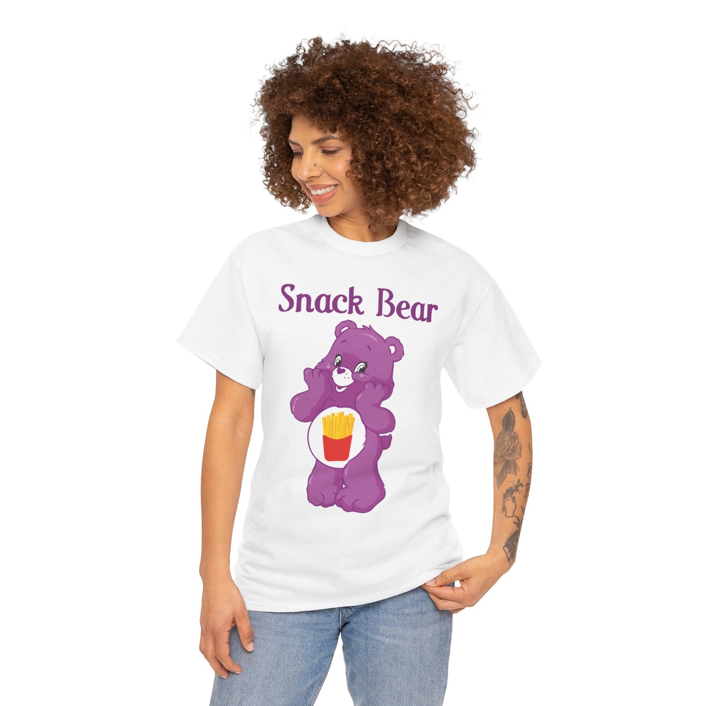 Snack Bear - Unisex Heavy Cotton Tee