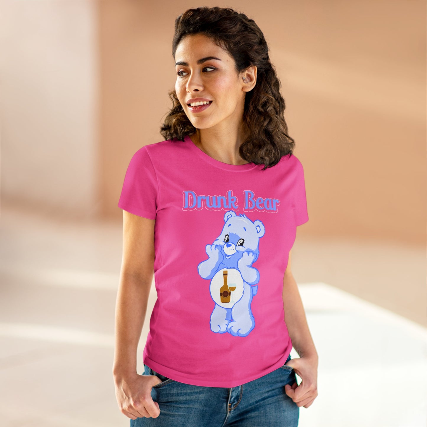 Drunk Bear - Women's Midweight Cotton Tee