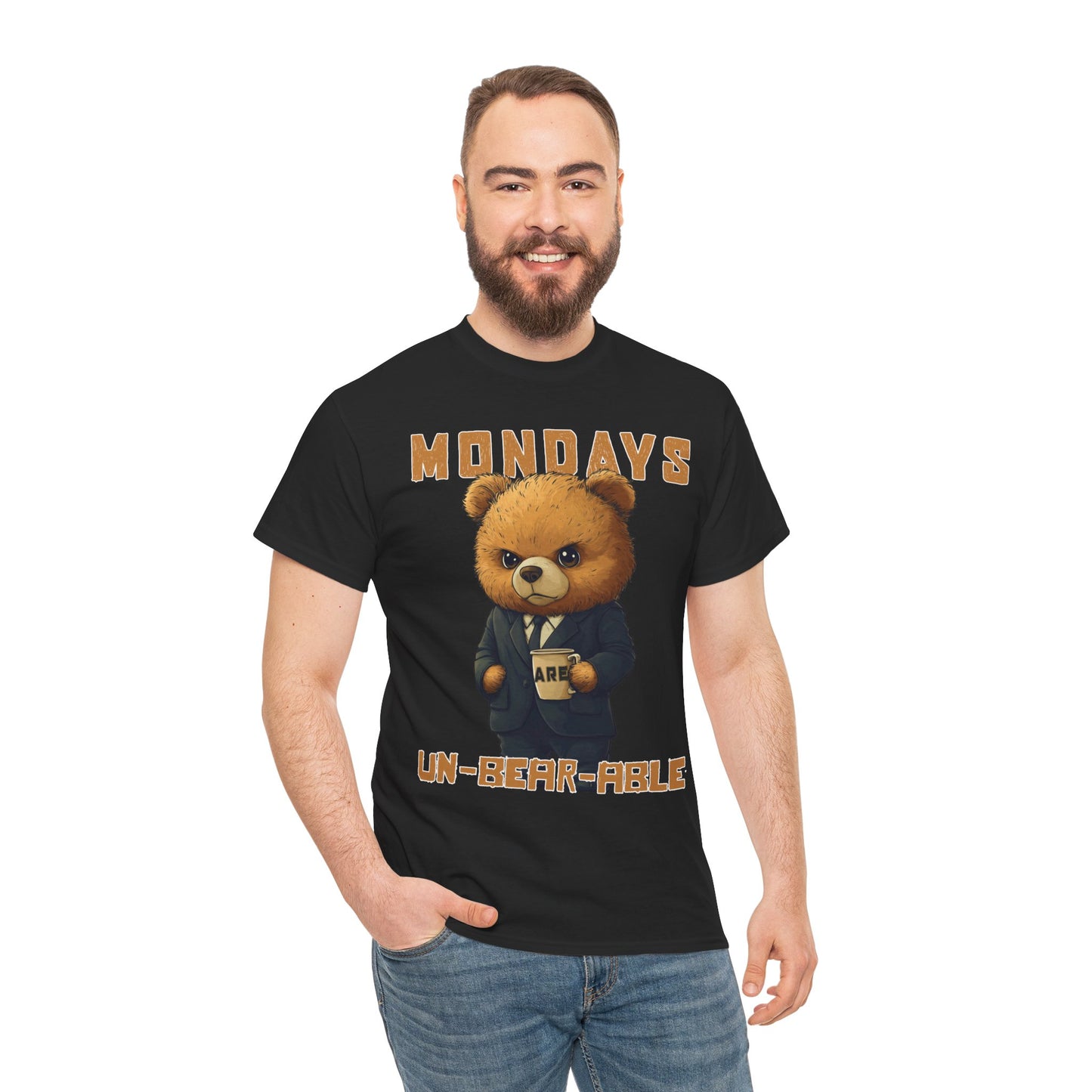 Mondays are Un-bear-able - Unisex Heavy Cotton Tee