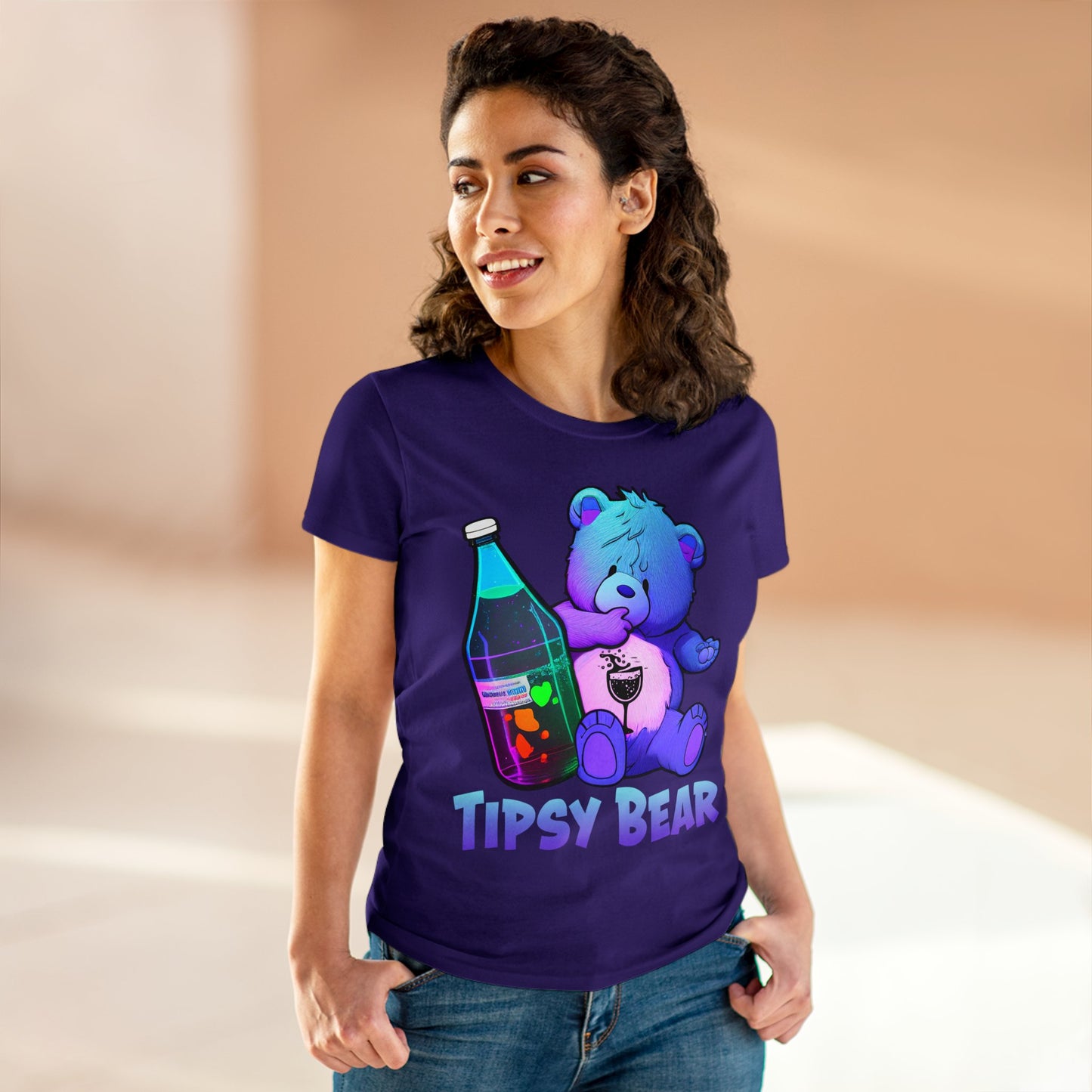 Tipsy Bear - Women's Midweight Cotton Tee