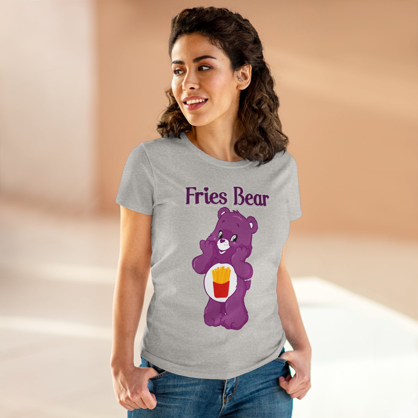 Fries Bear - Women's Midweight Cotton Tee