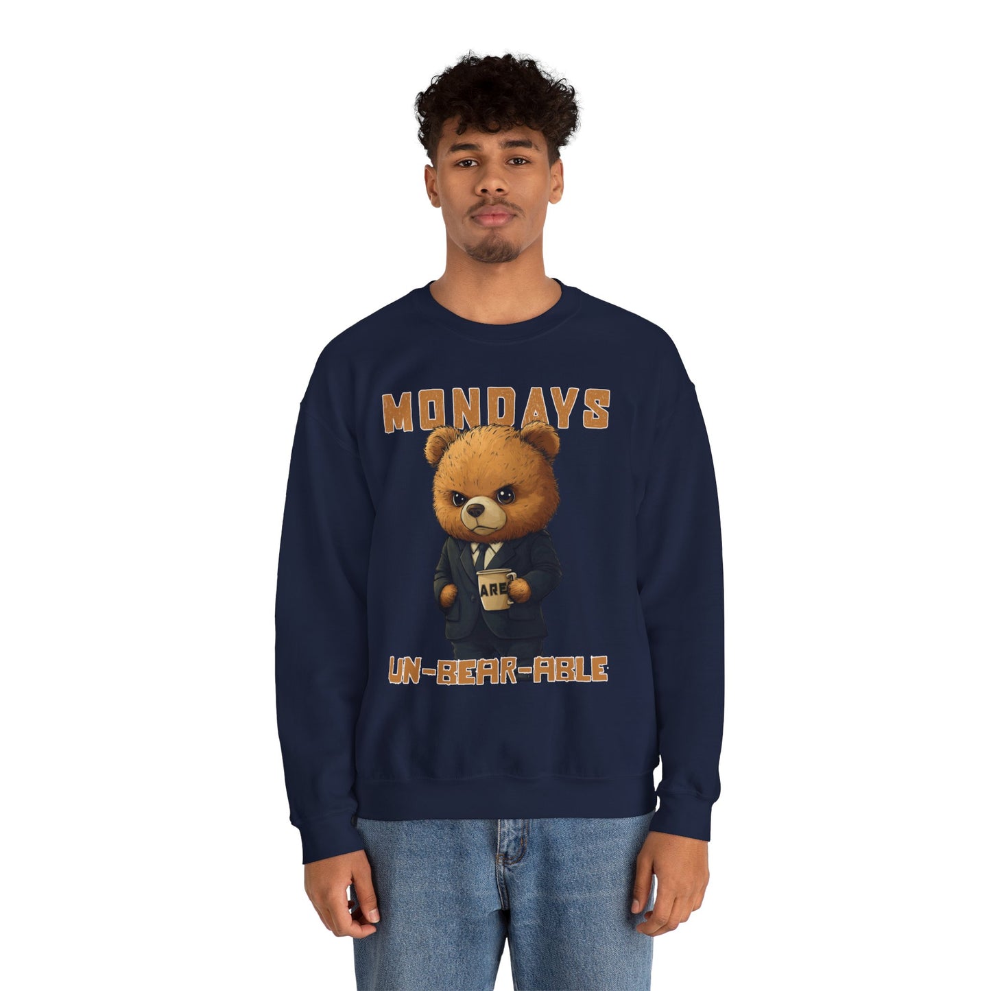 Mondays are Un-bear-able - Unisex Heavy Blend™ Crewneck Sweatshirt